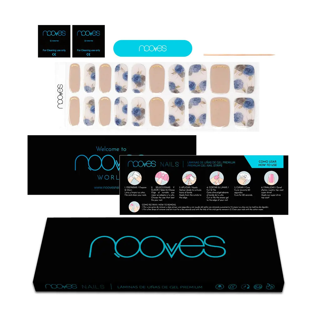 NOOVES-FILMES PARA UNHAS DE GEL elegante floral premium luxo #metallic-DrShampoo - Perfumaria e Cosmética