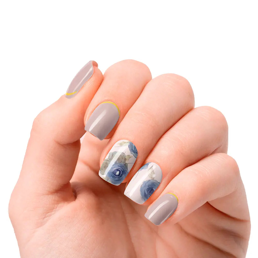 NOOVES-FILMES PARA UNHAS DE GEL elegante floral premium luxo #metallic-DrShampoo - Perfumaria e Cosmética