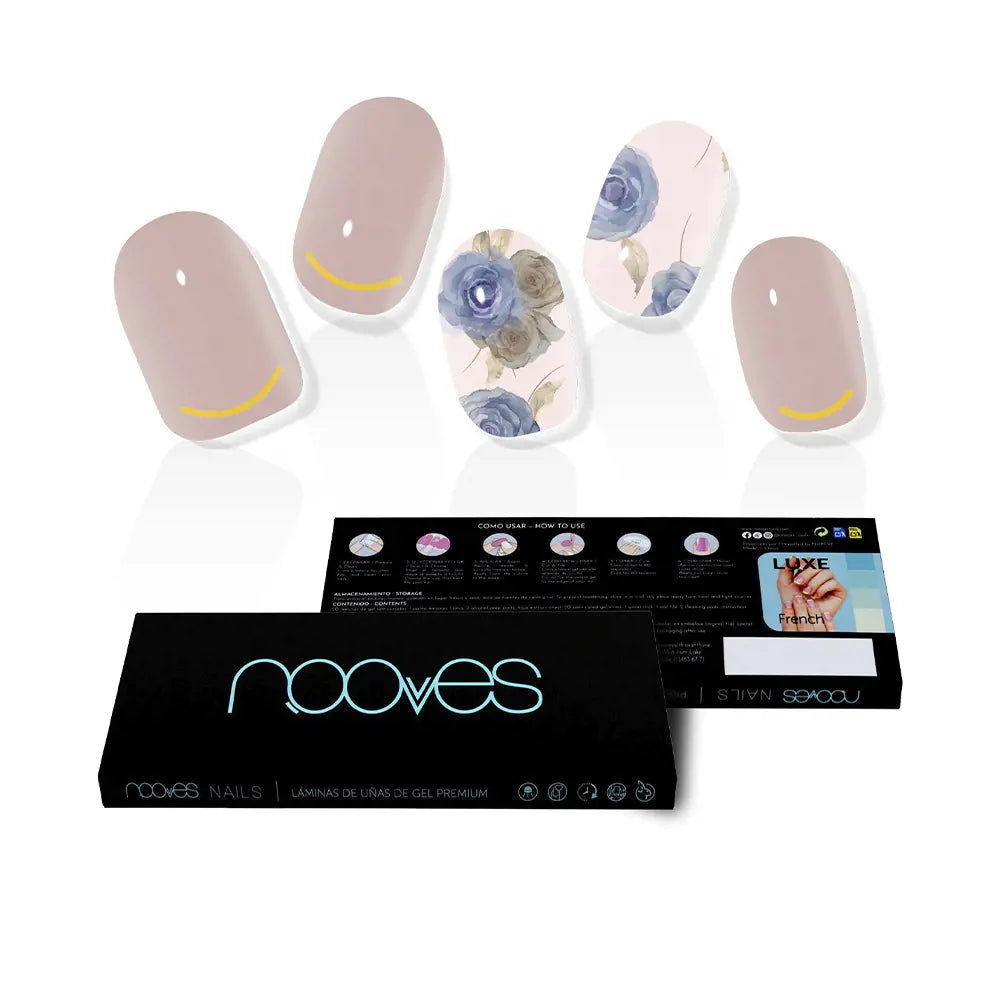 NOOVES-FILMES PARA UNHAS DE GEL elegante floral premium luxo #metallic-DrShampoo - Perfumaria e Cosmética