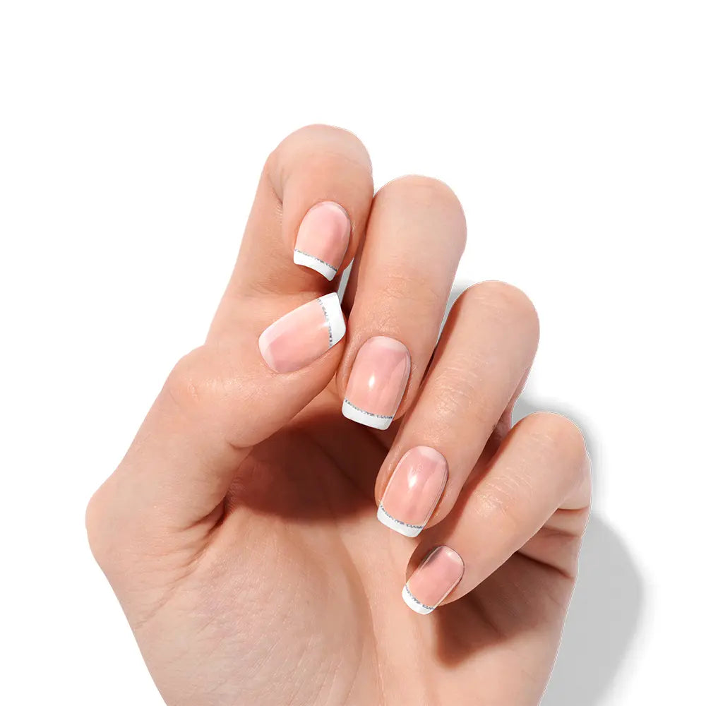 NOOVES-Folhas de Unhas em Gel Luxo Francês Premium 20 unidades-DrShampoo - Perfumaria e Cosmética