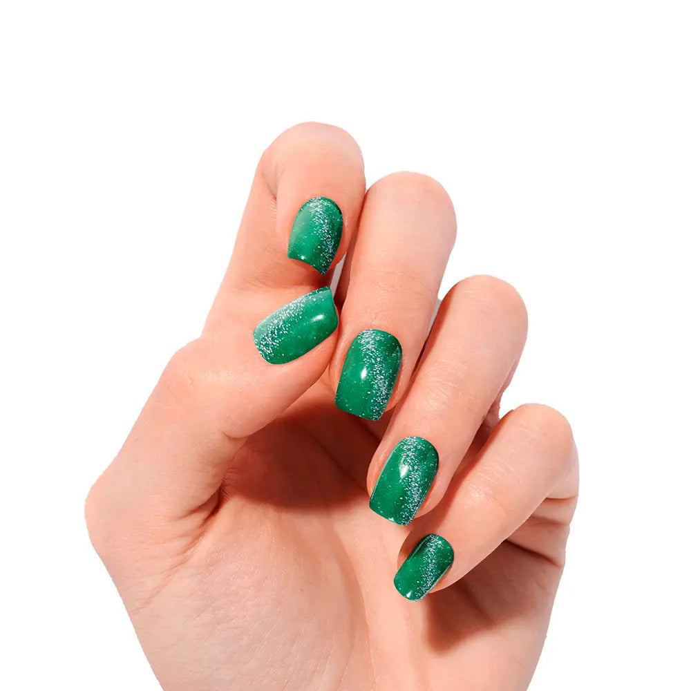 NOOVES-Folhas de unhas de gel cat eye verde premium em vidro de jade 20 unidades.-DrShampoo - Perfumaria e Cosmética