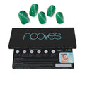 Feuilles à ongles en gel œil de chat vert de qualité supérieure en verre de jade, 20 pièces.