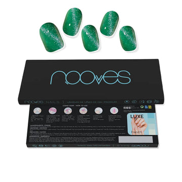 NOOVES-Folhas de unhas de gel cat eye verde premium em vidro de jade 20 unidades.-DrShampoo - Perfumaria e Cosmética Image principale du produit
