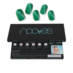 NOOVES-Folhas de unhas de gel cat eye verde premium em vidro de jade 20 unidades.-DrShampoo - Perfumaria e Cosmética