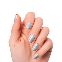 NOOVES-Folhas de unhas de gel cinza com glitter glamouroso premium Dazzling Diva, 20 unidades.-DrShampoo - Perfumaria e Cosmética