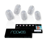 NOOVES-Folhas de unhas de gel cinza com glitter glamouroso premium Dazzling Diva, 20 unidades.-DrShampoo - Perfumaria e Cosmética