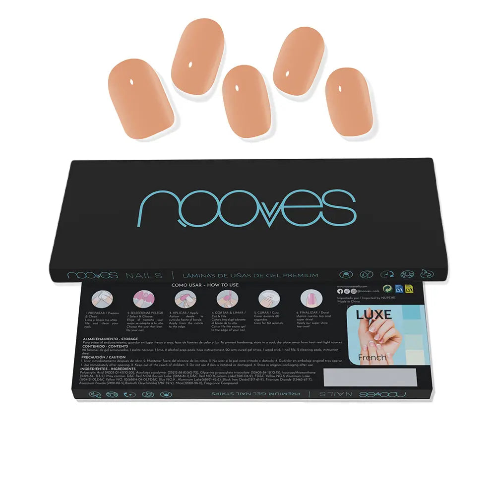 NOOVES-Folhas de unhas em gel de luxo premium bronzeado ao sol 20 unidades.-DrShampoo - Perfumaria e Cosmética