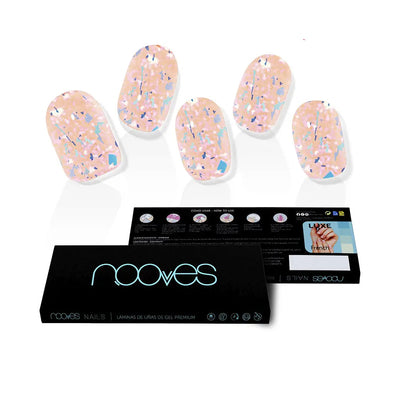 NOOVES-GEL NAIL FILM galettes pêssego premium luxo #metallic-DrShampoo - Perfumaria e Cosmética