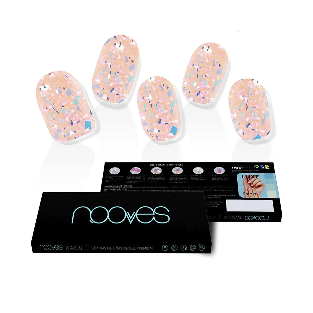 NOOVES-GEL NAIL FILM galettes pêssego premium luxo #metallic-DrShampoo - Perfumaria e Cosmética