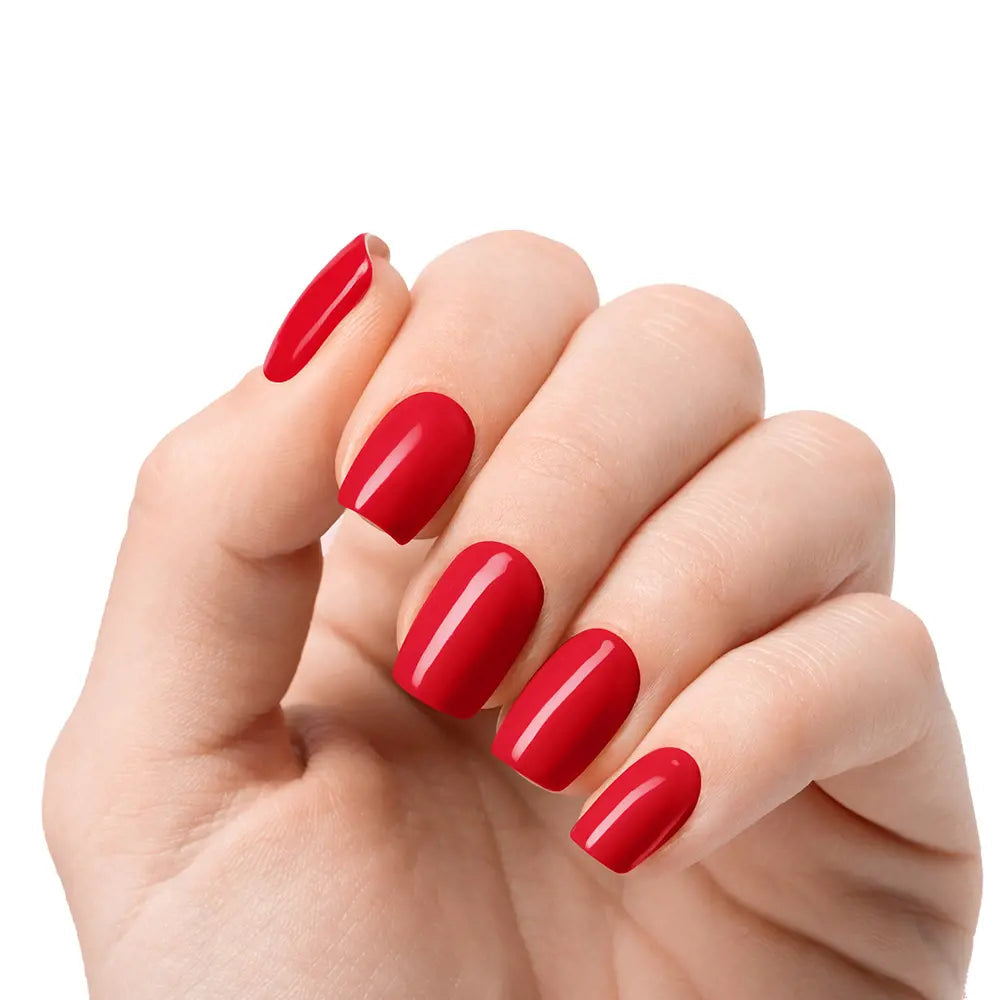 NOOVES-GEL NAIL FILM vermelho carmesim premium luxo sólido #vermelho-DrShampoo - Perfumaria e Cosmética