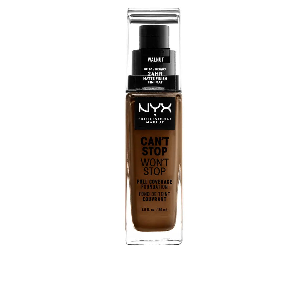 NYX-CAN T STOP WON T STOP base de cobertura total Walnut 30 ml-DrShampoo - Perfumaria e Cosmética