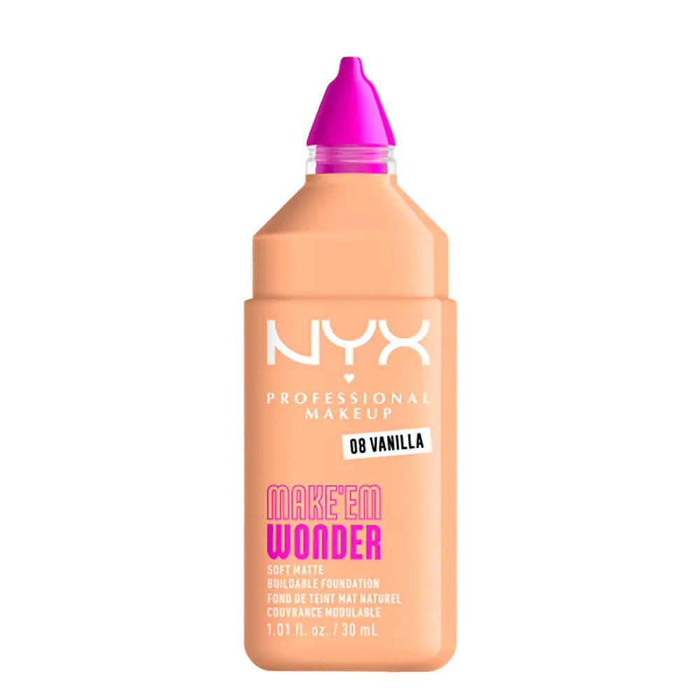 NYX PROFESSIONAL MAKE UP-Base MAKE39EM WONDER 08 Vanilla 30 ml-DrShampoo - Perfumaria e Cosmética