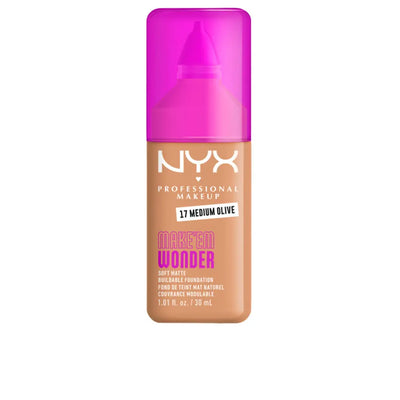 NYX PROFESSIONAL MAKE UP-Base MAKE'EM WONDER 17 Medium Olive 30 ml.-DrShampoo - Perfumaria e Cosmética