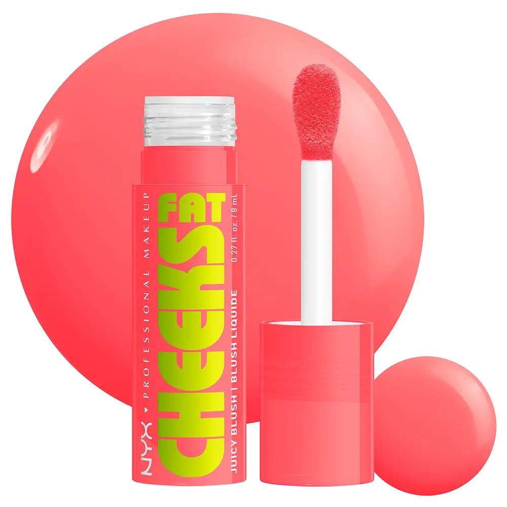 NYX PROFESSIONAL MAKE UP-FAT CHEEKS Blush Líquido Hidratante 05 Peach Plunge 8 ml.-DrShampoo - Perfumaria e Cosmética