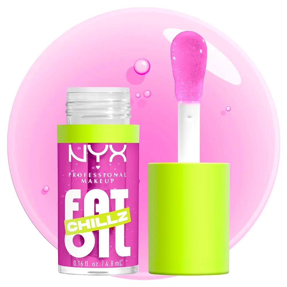 NYX PROFESSIONAL MAKE UP-FAT OIL CHILLZ Brilho Labial Strawberry Slush 48 ml-DrShampoo - Perfumaria e Cosmética