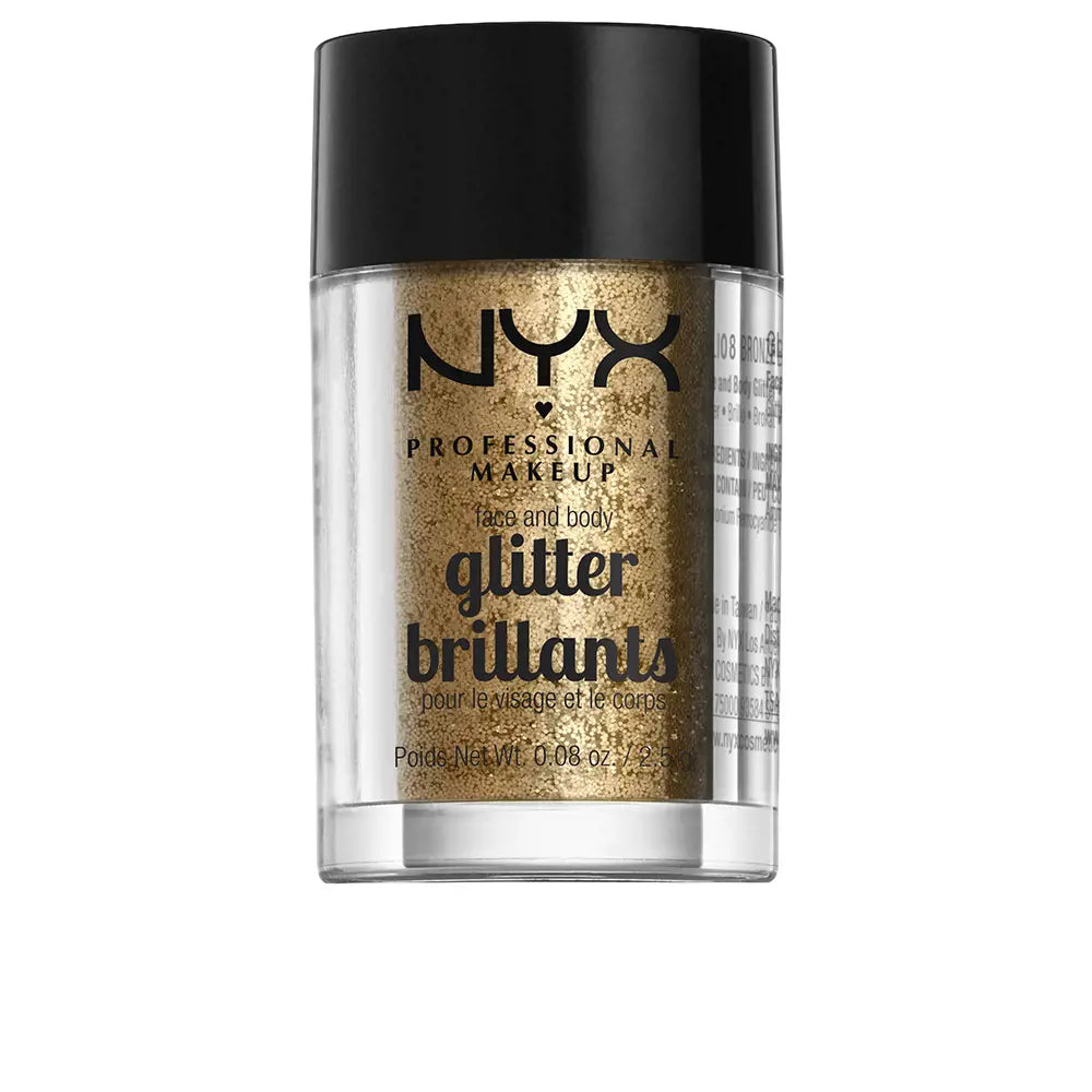 NYX PROFESSIONAL MAKE UP-GLITTER BRILLANTS bronze rosto e corpo 25 gr-DrShampoo - Perfumaria e Cosmética