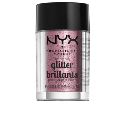 NYX PROFESSIONAL MAKE UP-GLITTER BRILLANTS rosto e corpo rosa 25 gr-DrShampoo - Perfumaria e Cosmética