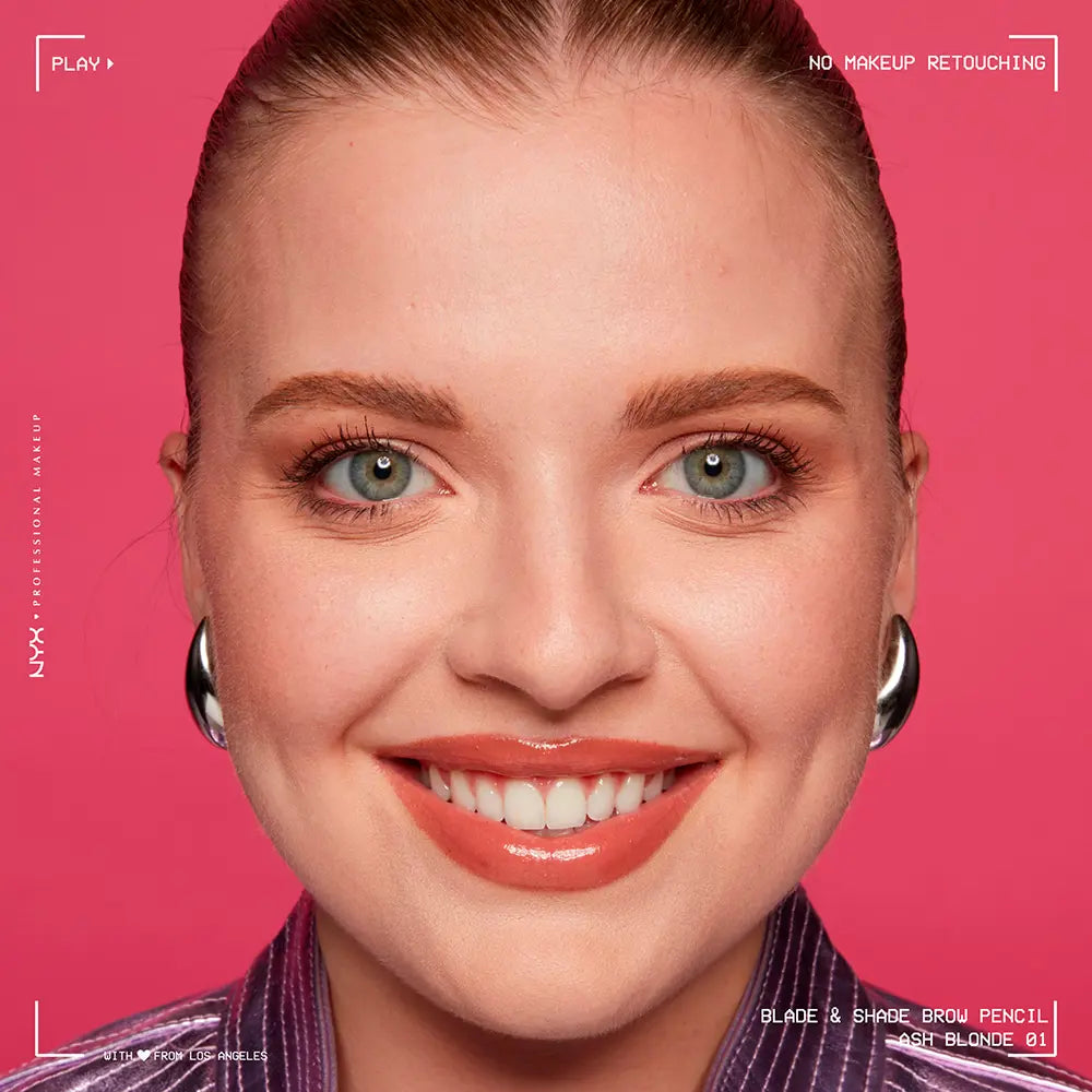 NYX PROFESSIONAL MAKE UP-LÁPIS DE SOBRANCELHA BLADE SHADE NANO 01 Ash Blonde 1 unidade.-DrShampoo - Perfumaria e Cosmética