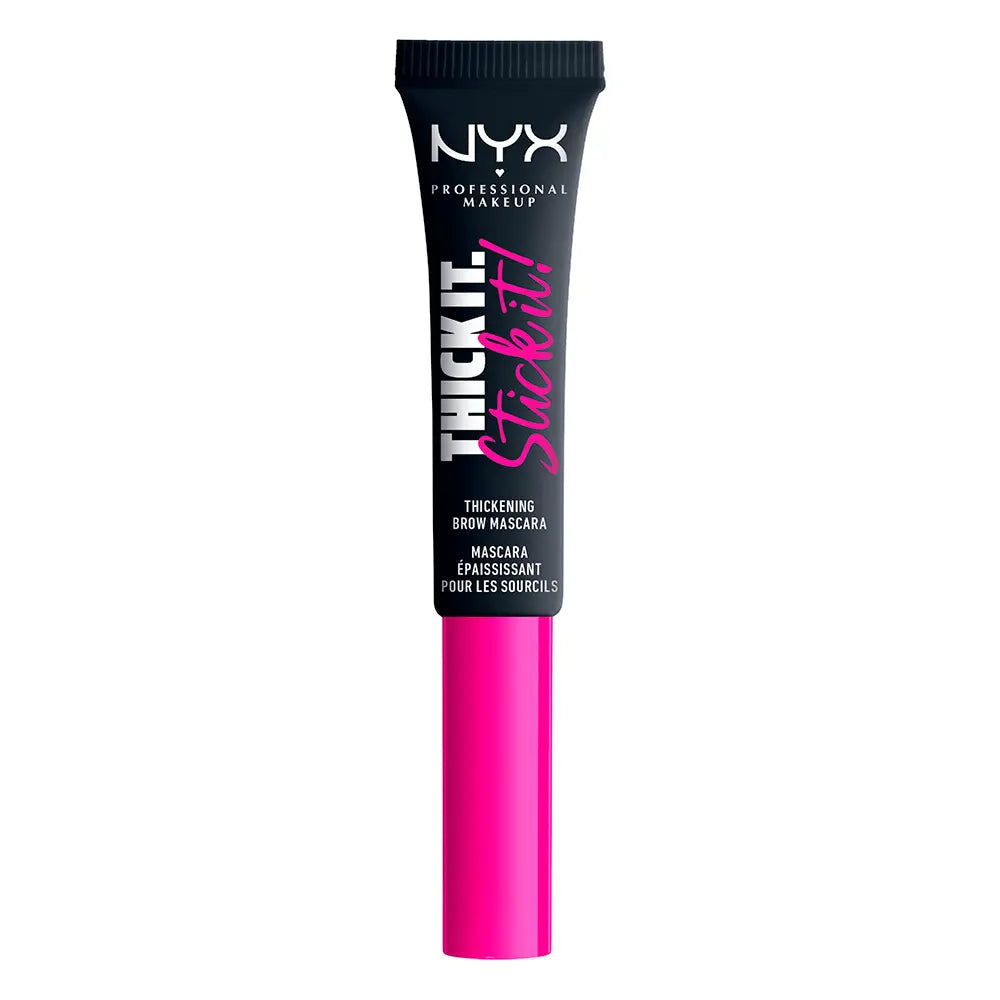 NYX PROFESSIONAL MAKE UP-MÁSCARA PARA SOBRANCELHAS THICK IT STICK IT PRETA 1 UNIDADE-DrShampoo - Perfumaria e Cosmética