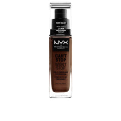 NYX PROFESSIONAL MAKE UP-NÃO CONSIGO PARAR, NÃO VOU PARAR base de cobertura total no tom nozes quentes 30 ml.-DrShampoo - Perfumaria e Cosmética