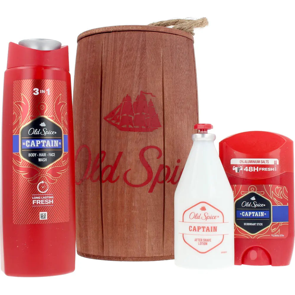 OLD SPICE-CONJUNTO DE BAÚS CAPITÃO 3 pcs.-DrShampoo - Perfumaria e Cosmética