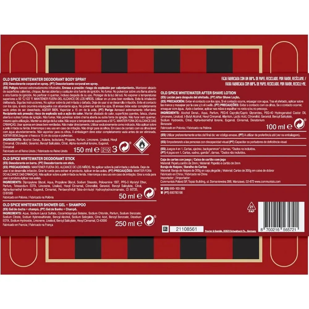 OLD SPICE-Caixa OLD SPICE WHITEWATER 4 unidades.-DrShampoo - Perfumaria e Cosmética