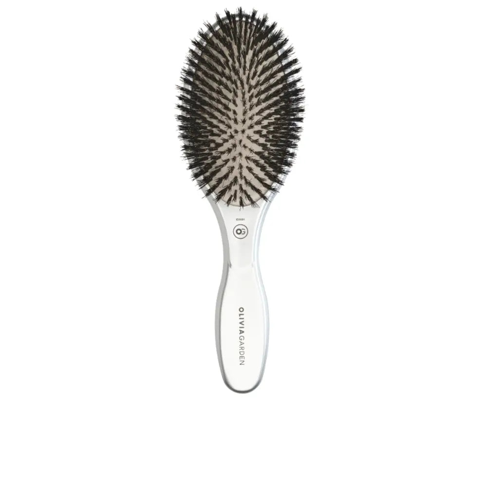 OLIVIA GARDEN-EXPERT CARE OVAL Cerda de Javali Nylon Pratos Prata 1 un.-DrShampoo - Perfumaria e Cosmética