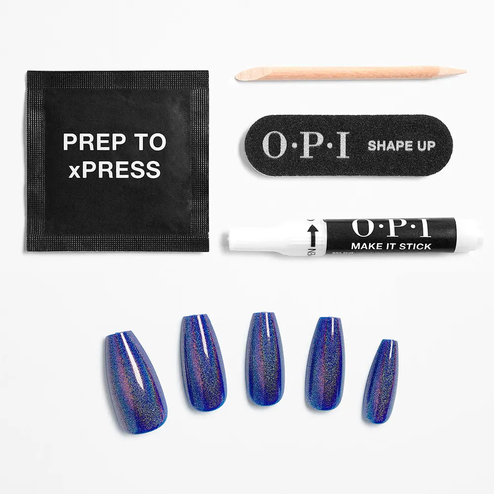 OPI-OPI xPRESS ON Unhas Artificiais tom de esmalte Blue Gie 30 unidades.-DrShampoo - Perfumaria e Cosmética