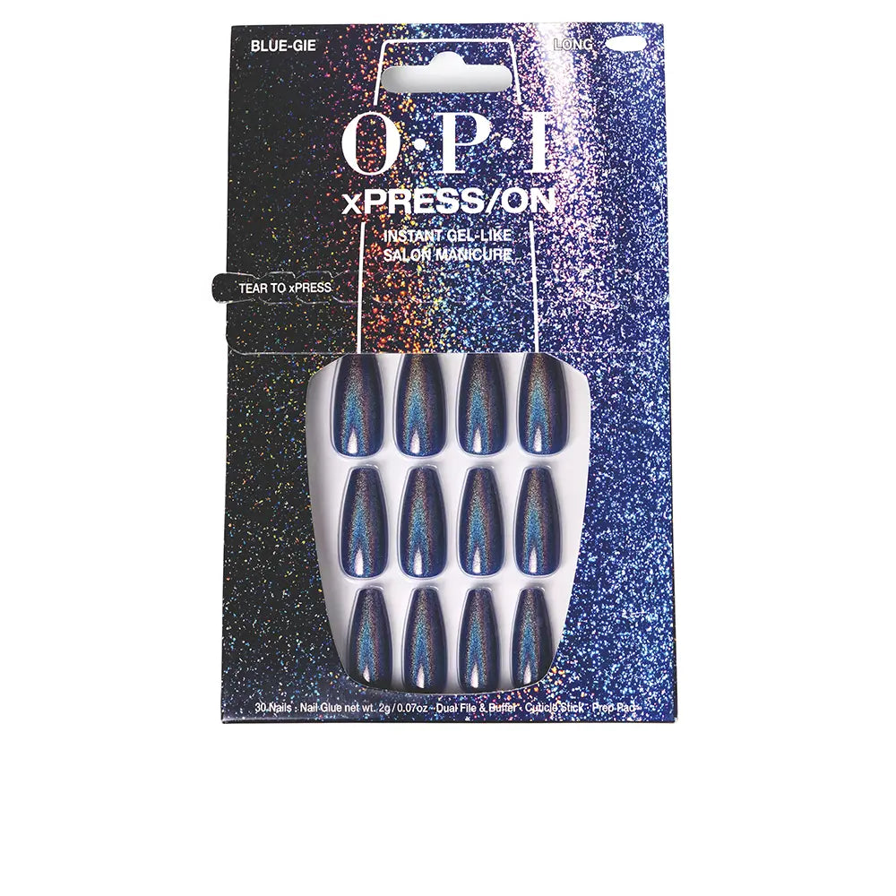 OPI-OPI xPRESS ON Unhas Artificiais tom de esmalte Blue Gie 30 unidades.-DrShampoo - Perfumaria e Cosmética