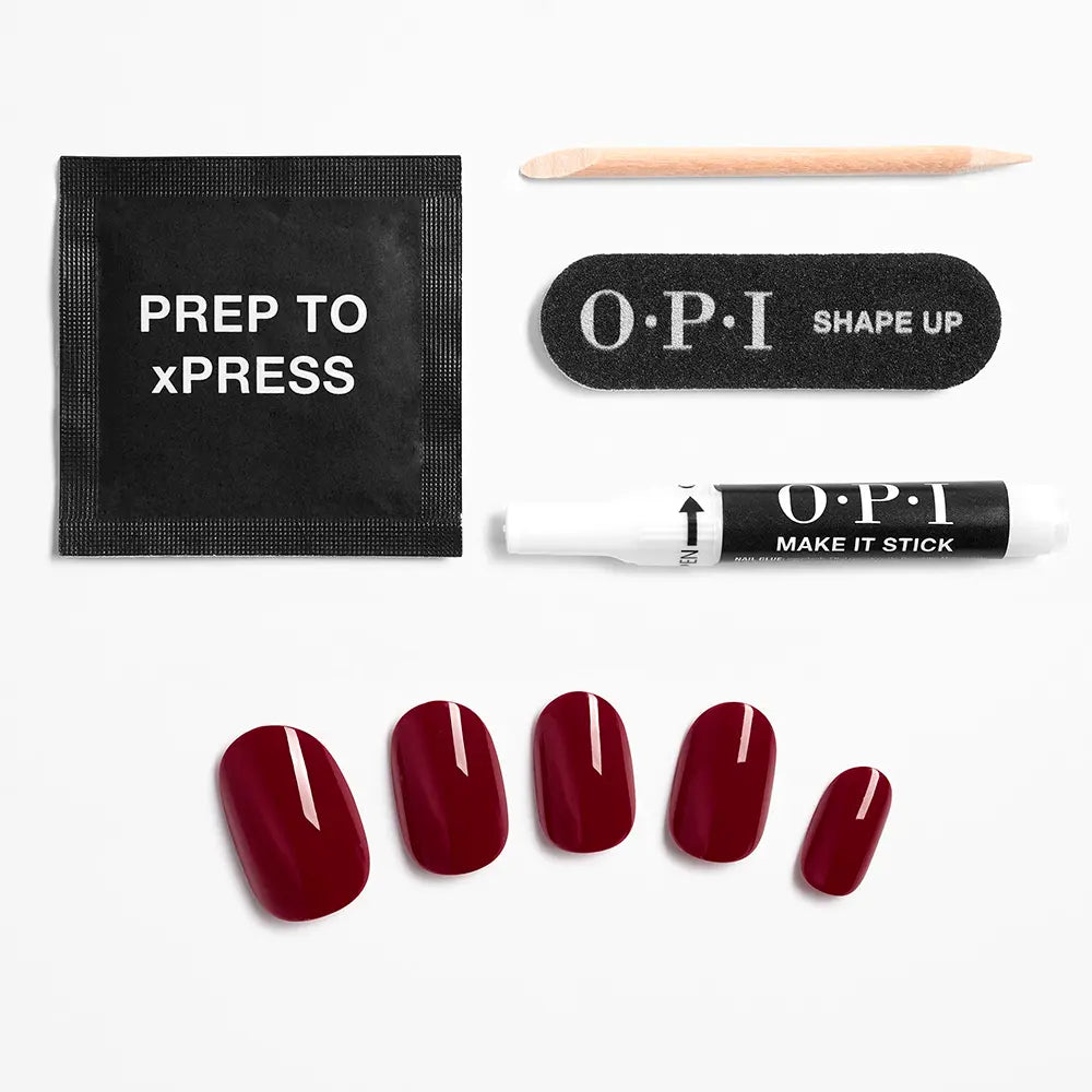 OPI-OPI xPRESS ON Unhas Artificiais tom de esmalte Malaga Wine 30 u.-DrShampoo - Perfumaria e Cosmética