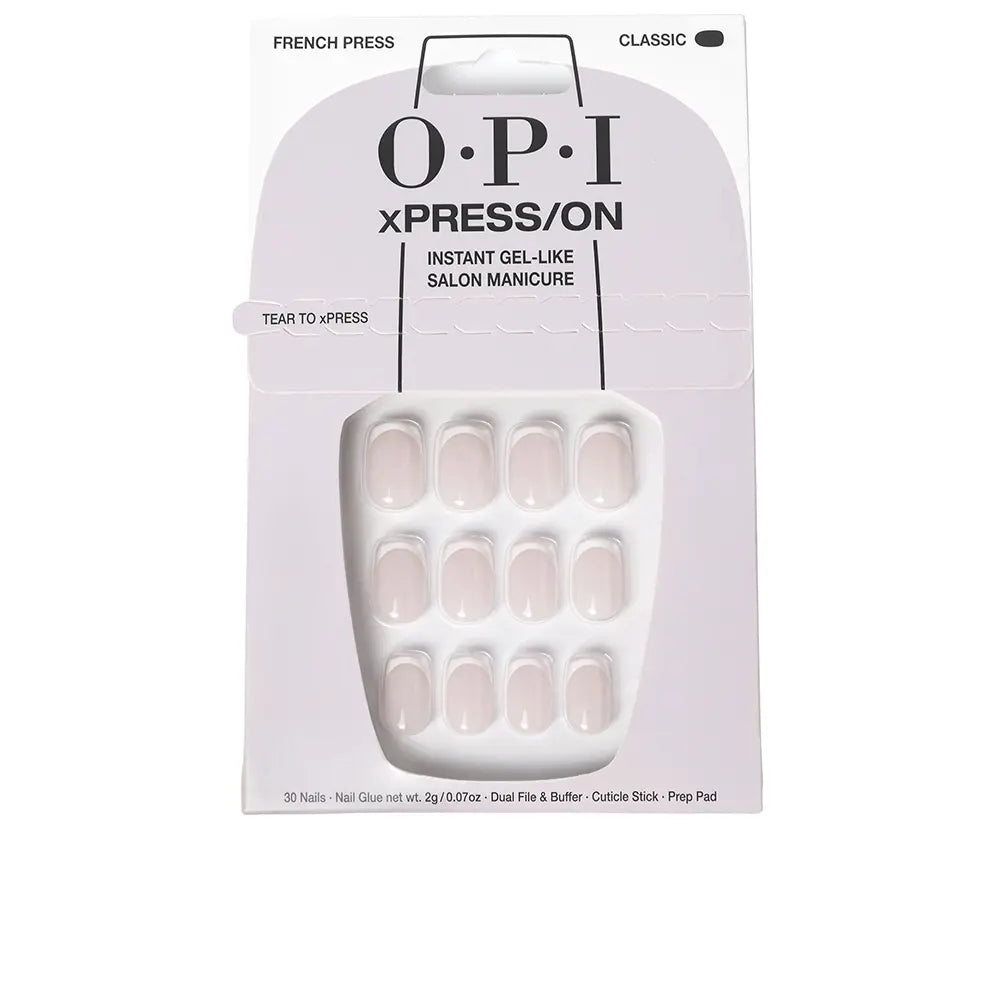 OPI-OPI xPRESS ON Unhas Artificiais tom de esmalte Manicure Francesa 30 u.-DrShampoo - Perfumaria e Cosmética