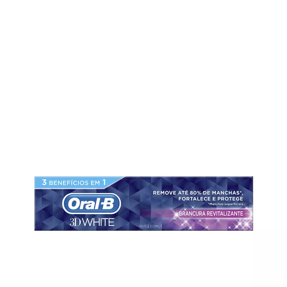 ORAL-B-3D WHITE creme dental brancura revitalizante 75 ml-DrShampoo - Perfumaria e Cosmética