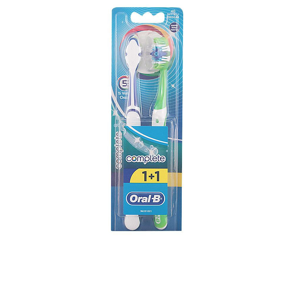 ORAL-B-COMPLETE 5 WAYS CLEAN escova de dentes média 2 unid.-DrShampoo - Perfumaria e Cosmética