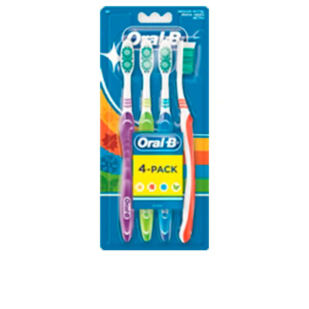 ORAL-B-Escova dental média SHINY CLEAN 4 unid.-DrShampoo - Perfumaria e Cosmética