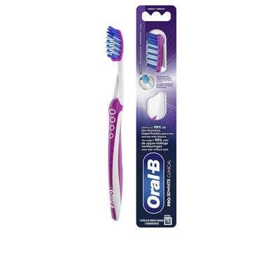 ORAL-B-PRO 3DWHITE CLINICAL escova de dentes 38 média.-DrShampoo - Perfumaria e Cosmética