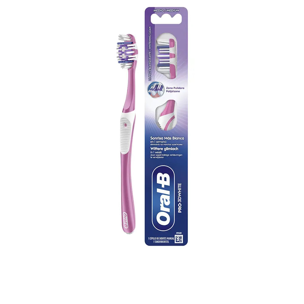 ORAL-B-escova de dente 40 média PRO 3DWHITE-DrShampoo - Perfumaria e Cosmética