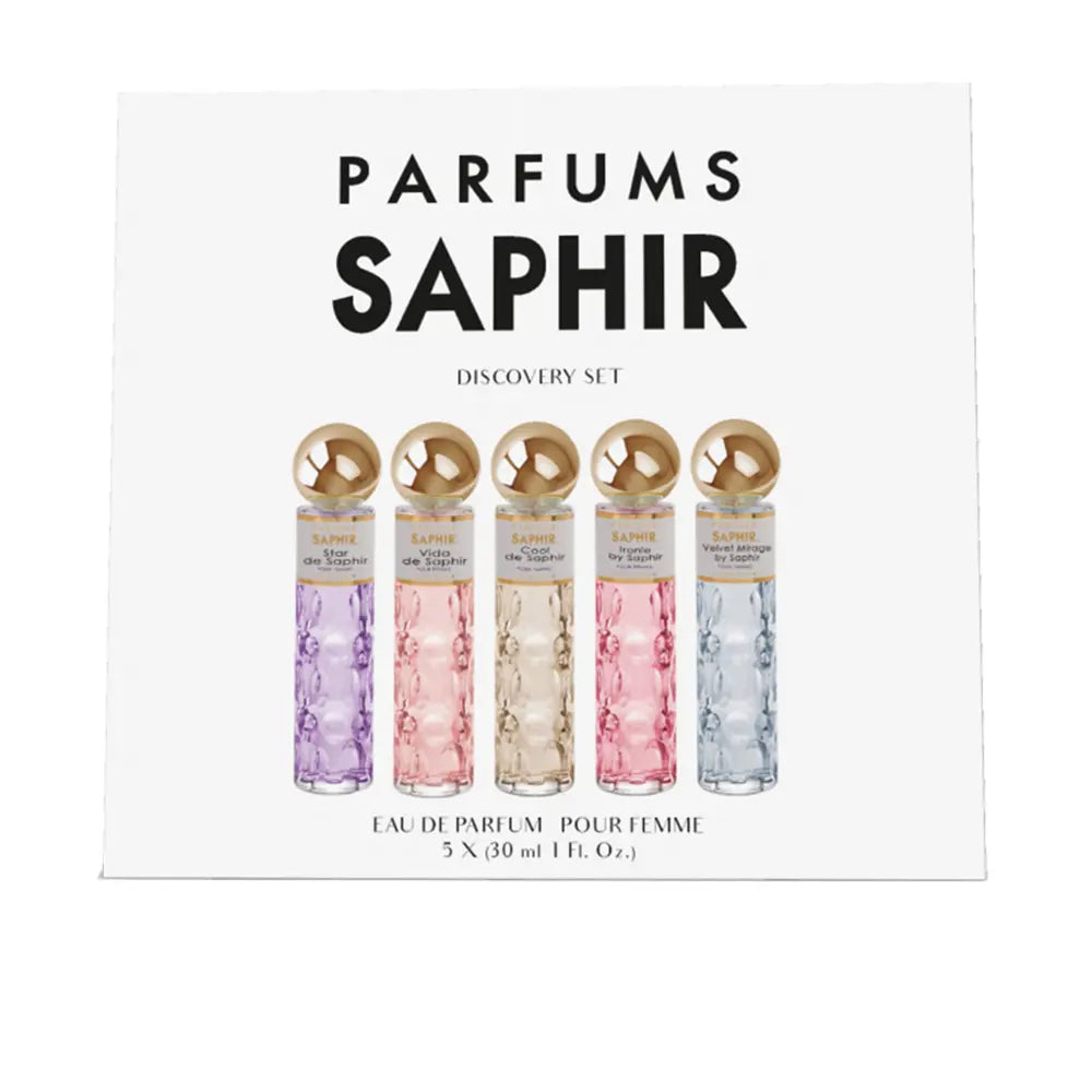 PARFUMS SAPHIR-Estojo DISCOVERY de 5 peças.-DrShampoo - Perfumaria e Cosmética