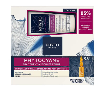 PHYTO-CONJUNTO PHYTOCYANE MULHER QUEDA DE CABELO REACIONAL + SHAMPOO 2 peças.-DrShampoo - Perfumaria e Cosmética