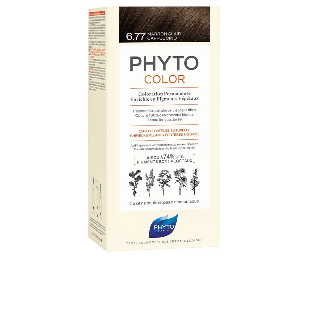 PHYTO-Cappuccino PHYTOCOLOR 677 castanho claro-DrShampoo - Perfumaria e Cosmética