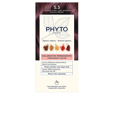 PHYTO-PHYTOCOLOR 55 Marrom Claro Mogno 4 u.-DrShampoo - Perfumaria e Cosmética