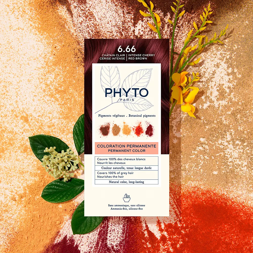 PHYTO-PHYTOCOLOR 666 Castanho Cereja Intenso Claro 4 u.-DrShampoo - Perfumaria e Cosmética