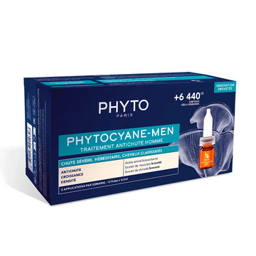 PHYTO-PHYTOCYANE-MEN tratamento para queda de cabelo para homens 12 x 3,5 ml-DrShampoo - Perfumaria e Cosmética Imagen principal del producto