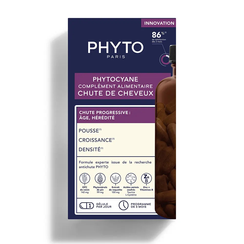 PHYTOCYANE suplemento alimentar anti-queda de cabelo 84 cápsulas Image secondaire du produit