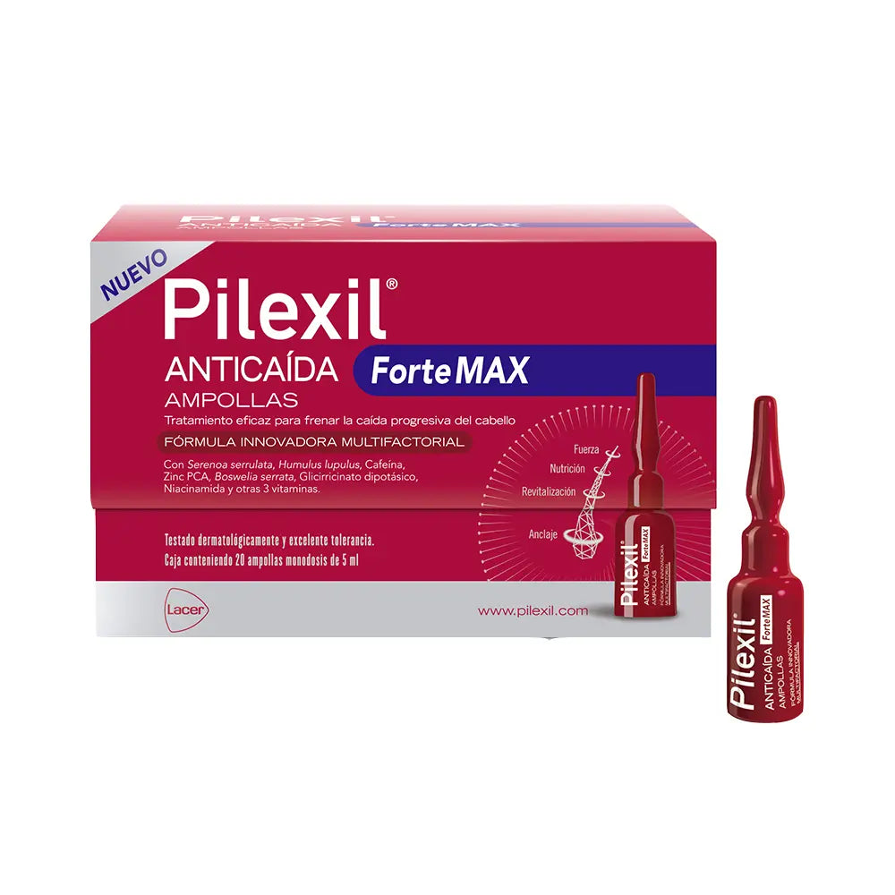 PILEXIL-AMPOLAS PILEXIL FORTE MAX antiqueda de cabelo 20 x 5 ml-DrShampoo - Perfumaria e Cosmética