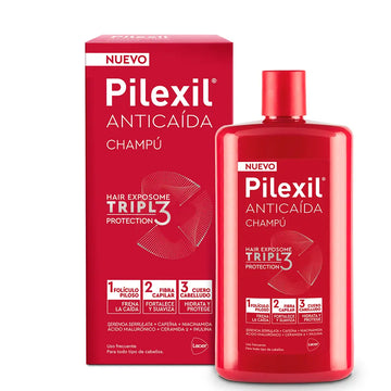 PILEXIL ANTI-HAIR LOSS shampoo tripla proteção 450 ml. Imagen secundaria del producto
