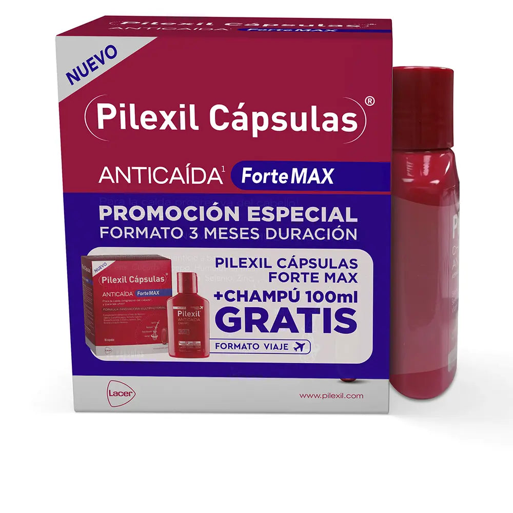 PILEXIL-PILEXIL FORTE MAX cápsulas antiqueda de cabelo + shampoo 2 unidades.-DrShampoo - Perfumaria e Cosmética