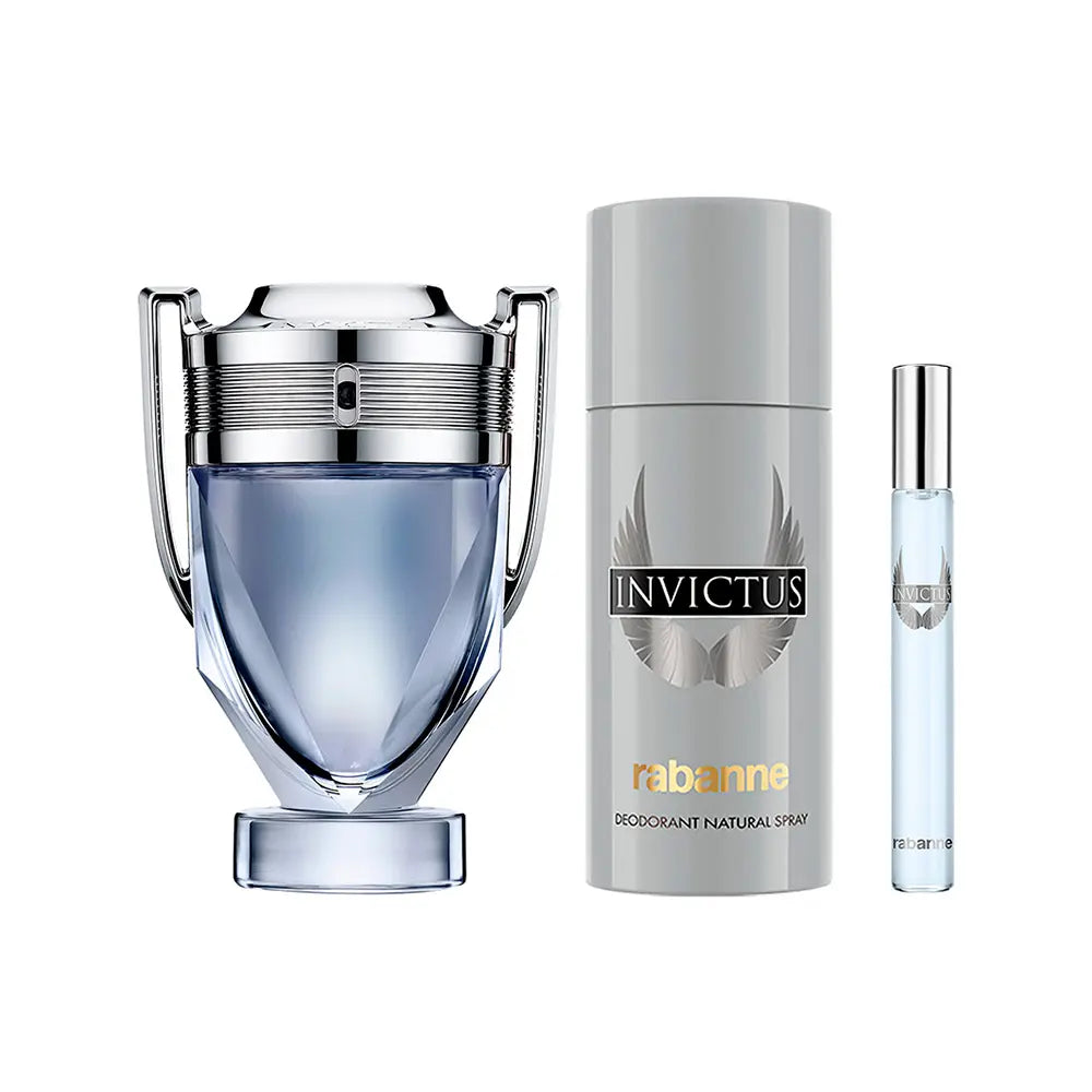 RABANNE-INVICTUS CASE 3 peças-DrShampoo - Perfumaria e Cosmética