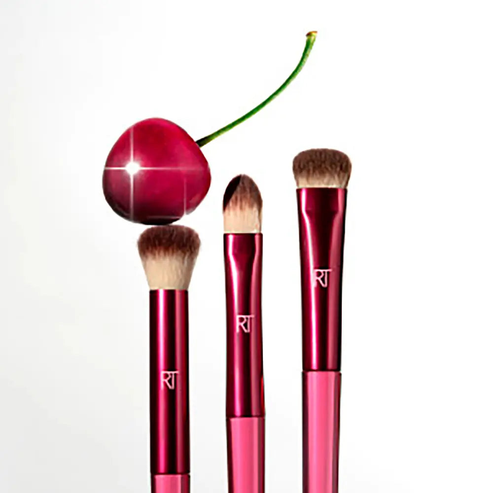 REAL TECHNIQUES-CHERRY ON TOP pincéis mesmereyes trio 3 u.-DrShampoo - Perfumaria e Cosmética