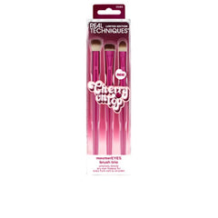 REAL TECHNIQUES-CHERRY ON TOP pincéis mesmereyes trio 3 u.-DrShampoo - Perfumaria e Cosmética