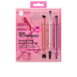 REAL TECHNIQUES-DOUBLE TIME BRUSH + LAST CASE 4 pcs.-DrShampoo - Perfumaria e Cosmética